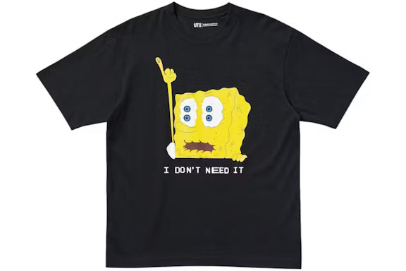 T-Shirt Uniqlo x CPFM SpongeBob "I Don't Need It" - Nera - Urban Cult