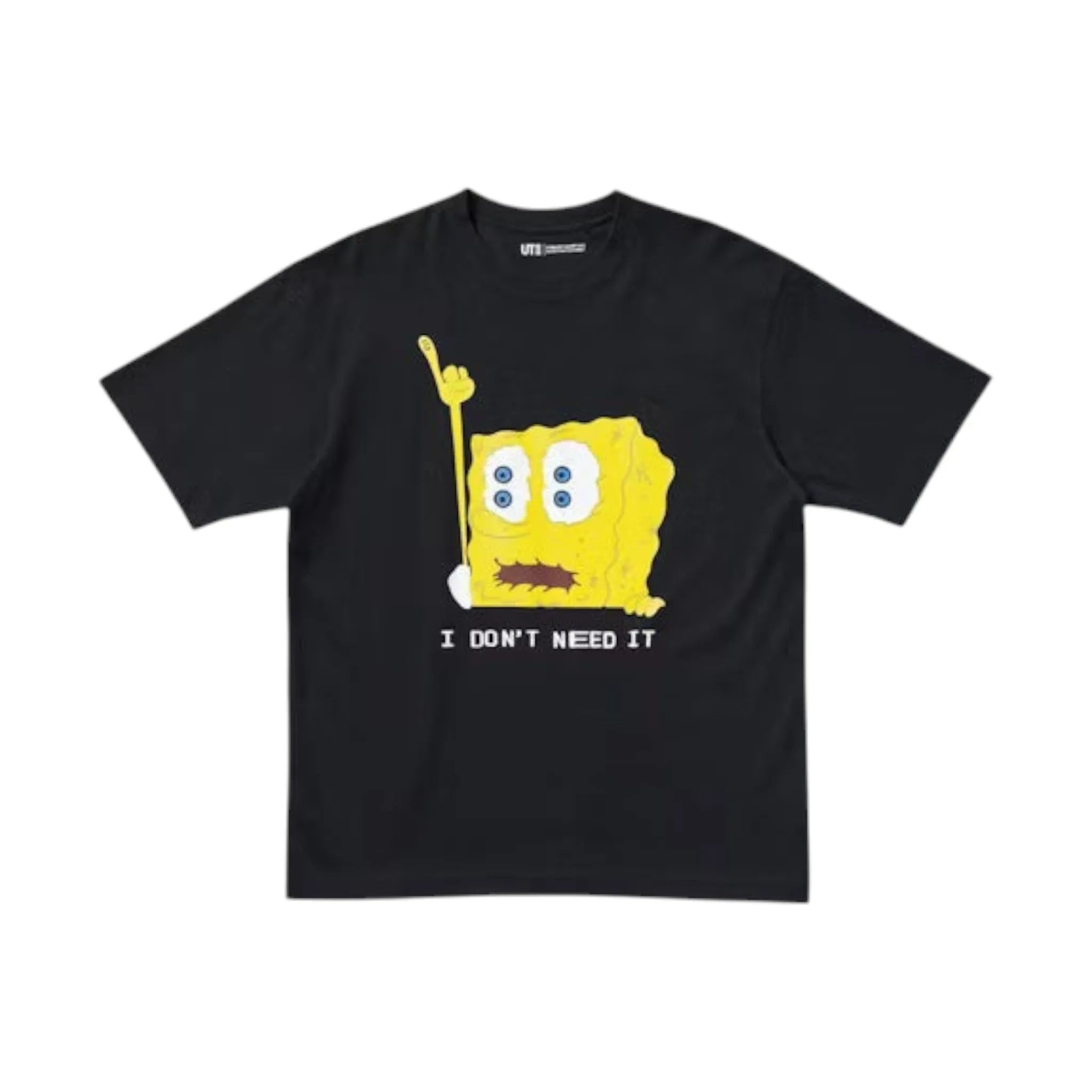 T-Shirt Uniqlo x CPFM SpongeBob "I Don't Need It" - Nera - Urban Cult