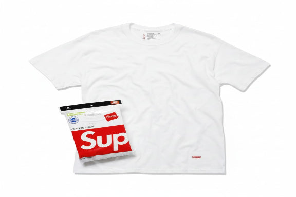 T-Shirt Supreme Mini Box Logo Underwear Hanes - Total White - Urban Cult