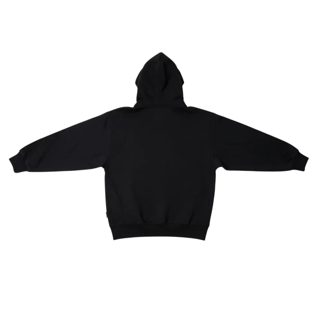Felpa con cappuccio nera Jordan x Undefeated in cotone pesante, taglia S, con logo discreto sul fondo.