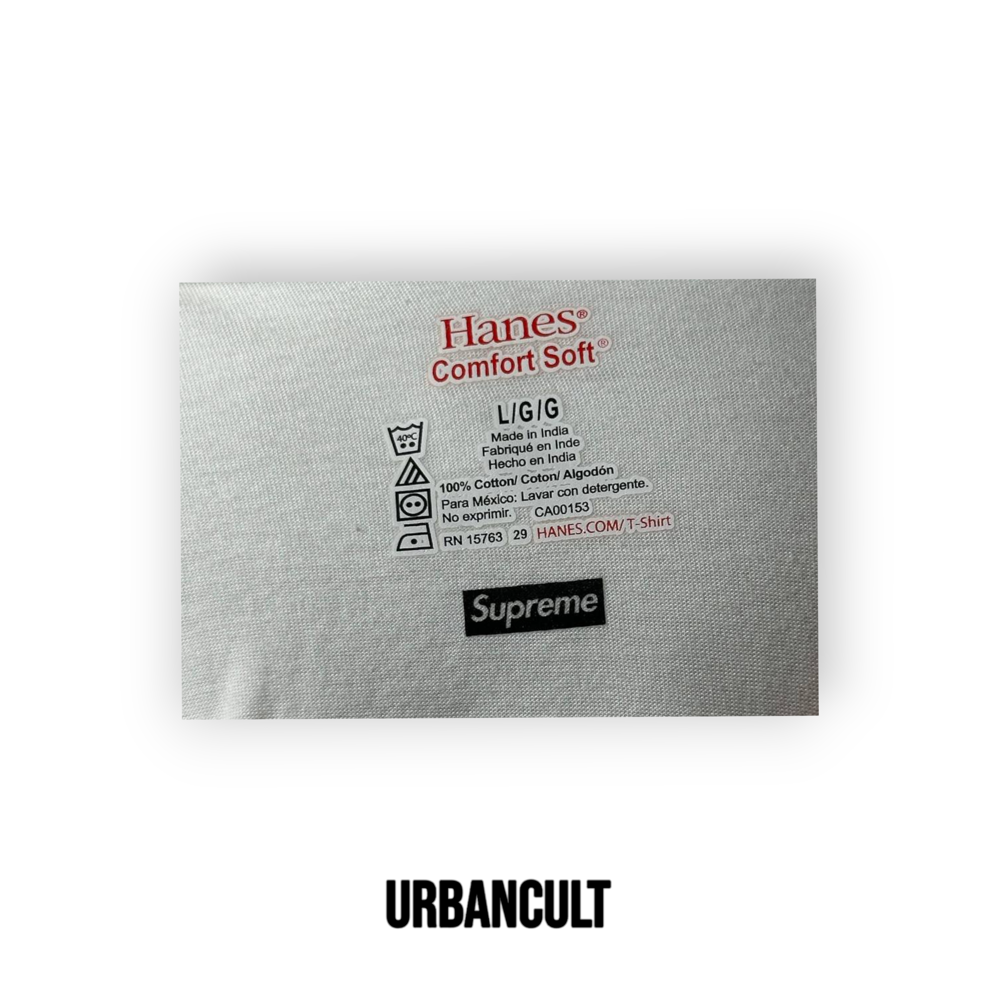 T-Shirt Supreme Mini Box Logo Underwear Hanes - Total White - Urban Cult