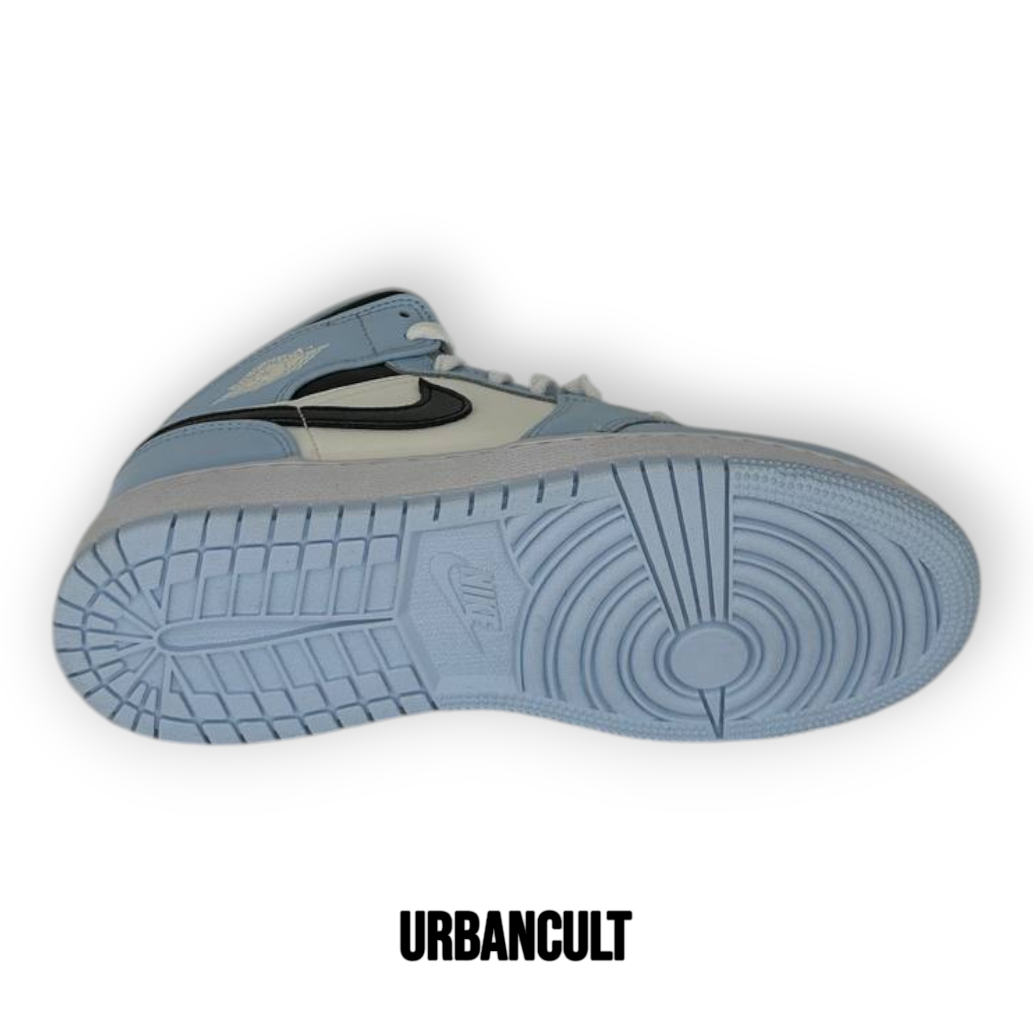 Jordan 1 Mid Ice Blue Black White - Azzurro Ghiaccio/Nero - Urban Cult