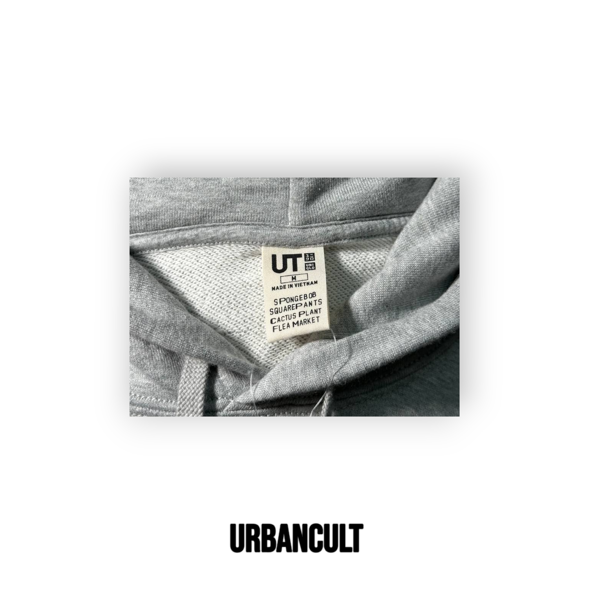 Felpa con Cappuccio Uniqlo x CPFM SpongeBob - Grigia - Urban Cult