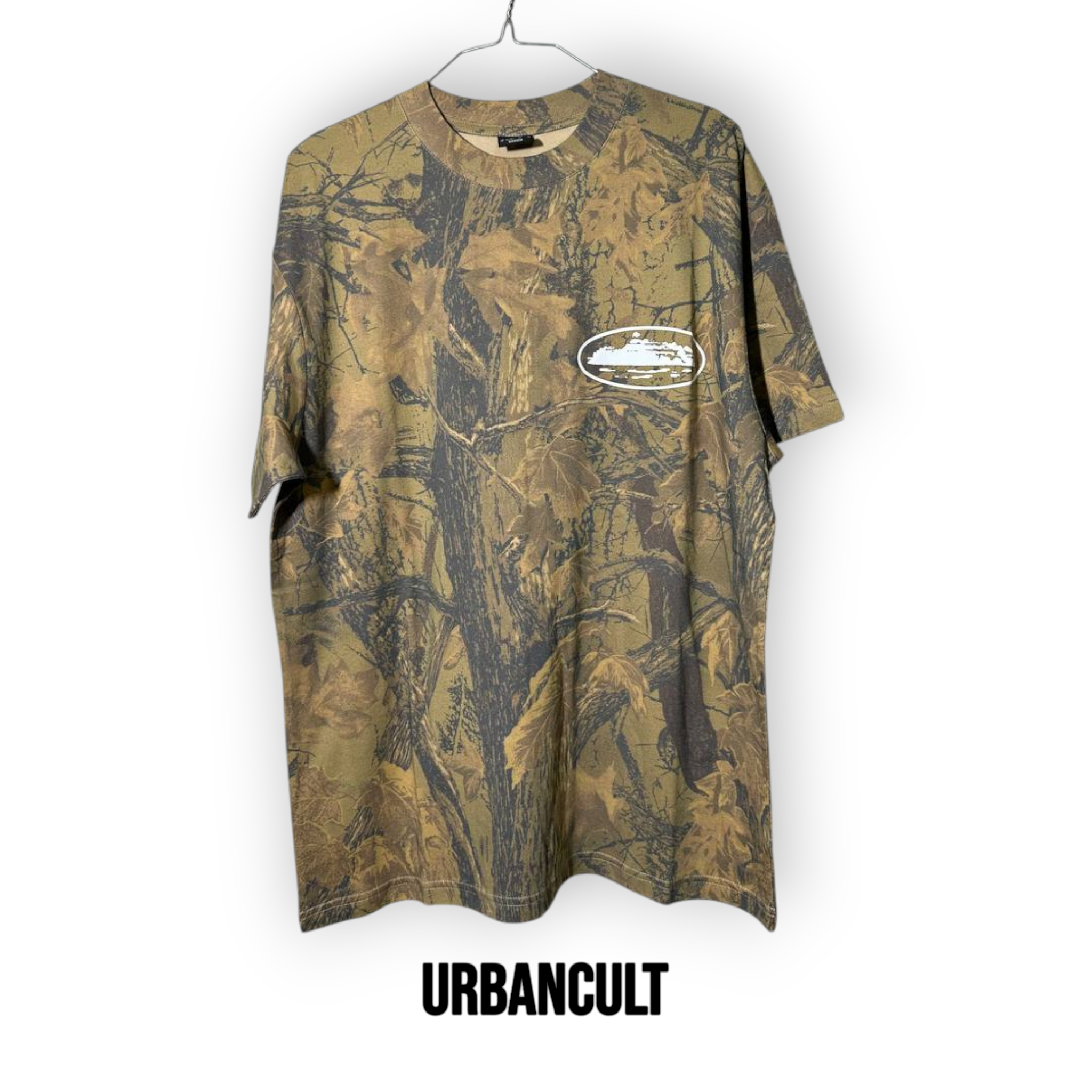 T-Shirt Corteiz Island Alcatraz Puff Print - Forest Camo - Urban Cult