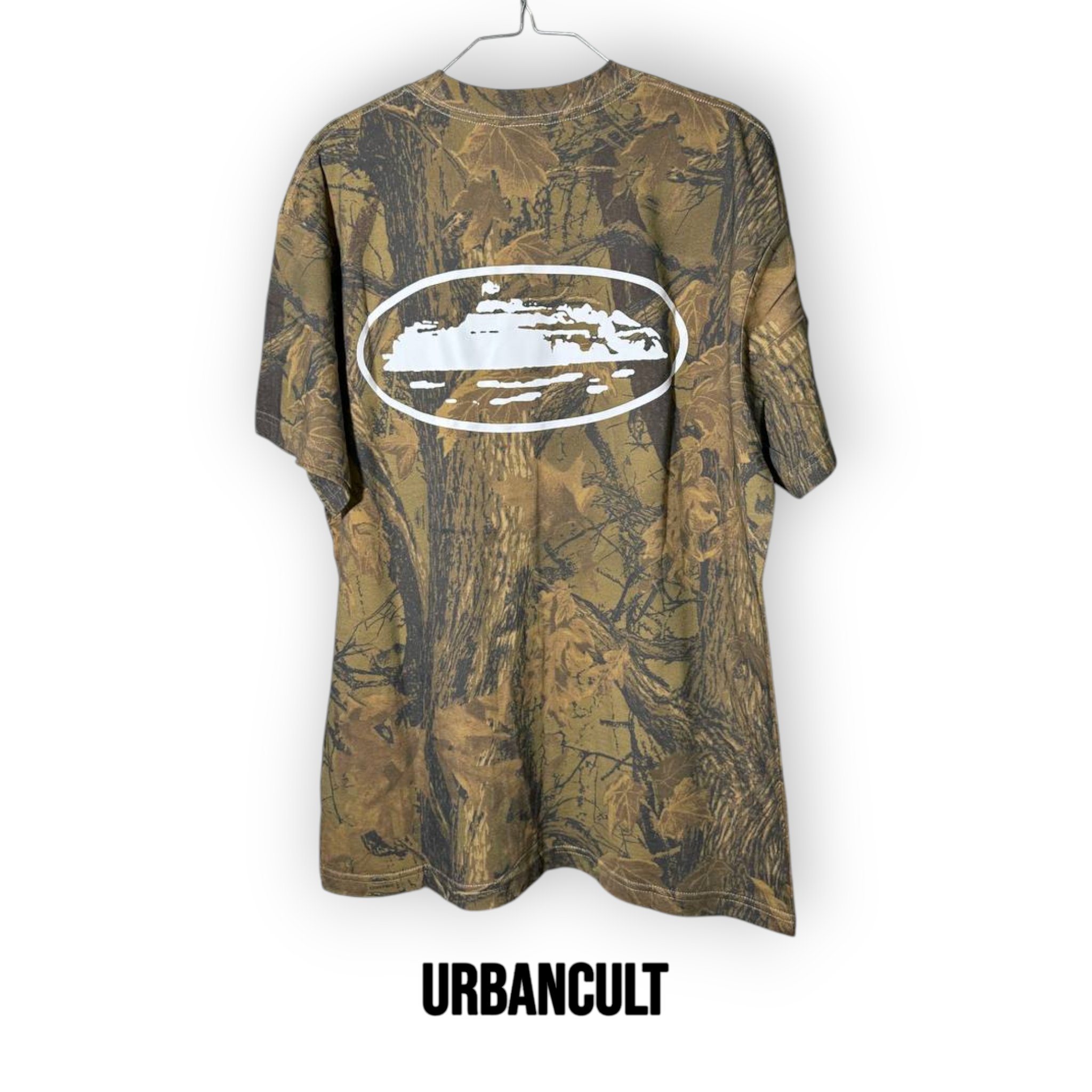 T-Shirt Corteiz Island Alcatraz Puff Print - Forest Camo - Urban Cult