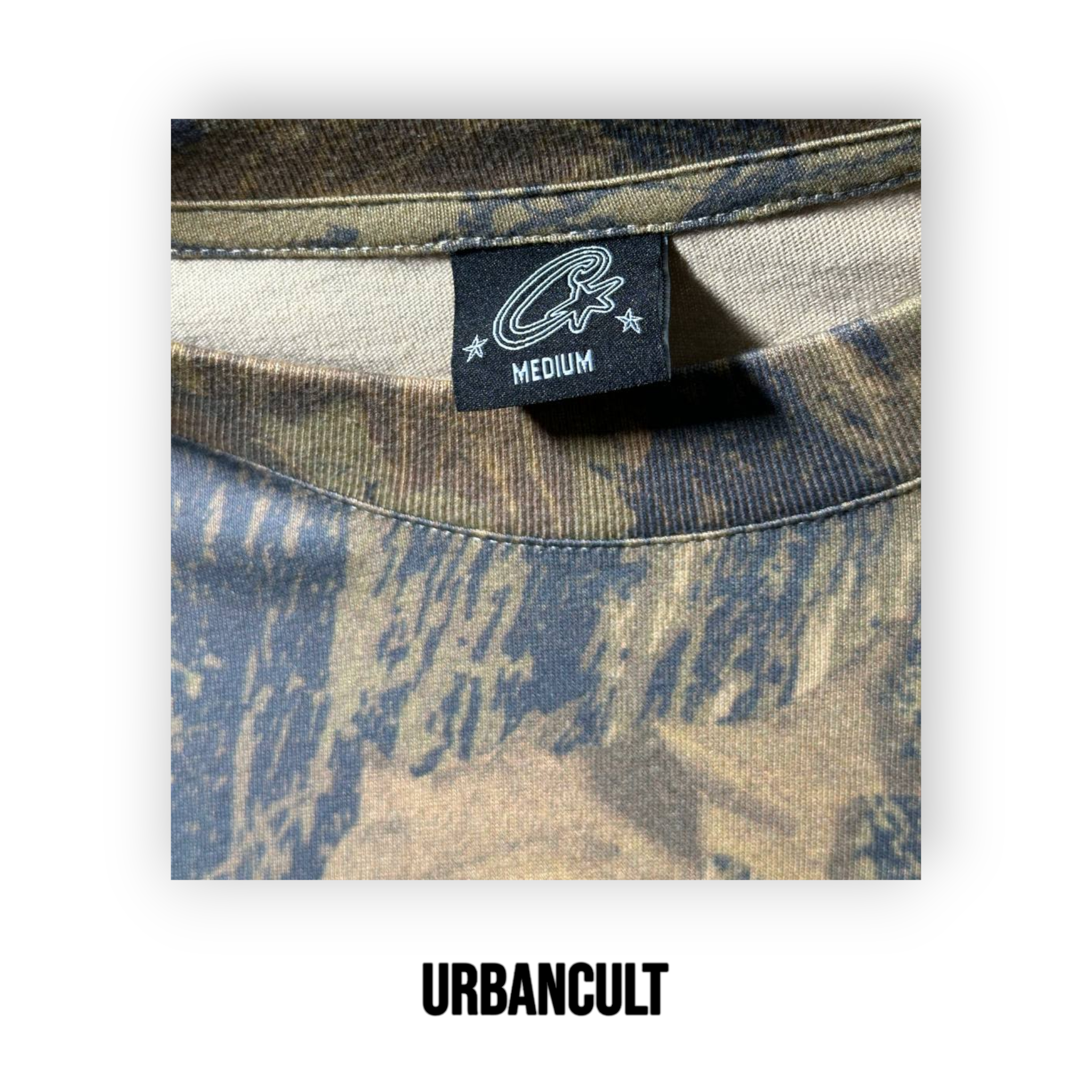 T-Shirt Corteiz Island Alcatraz Puff Print - Forest Camo - Urban Cult