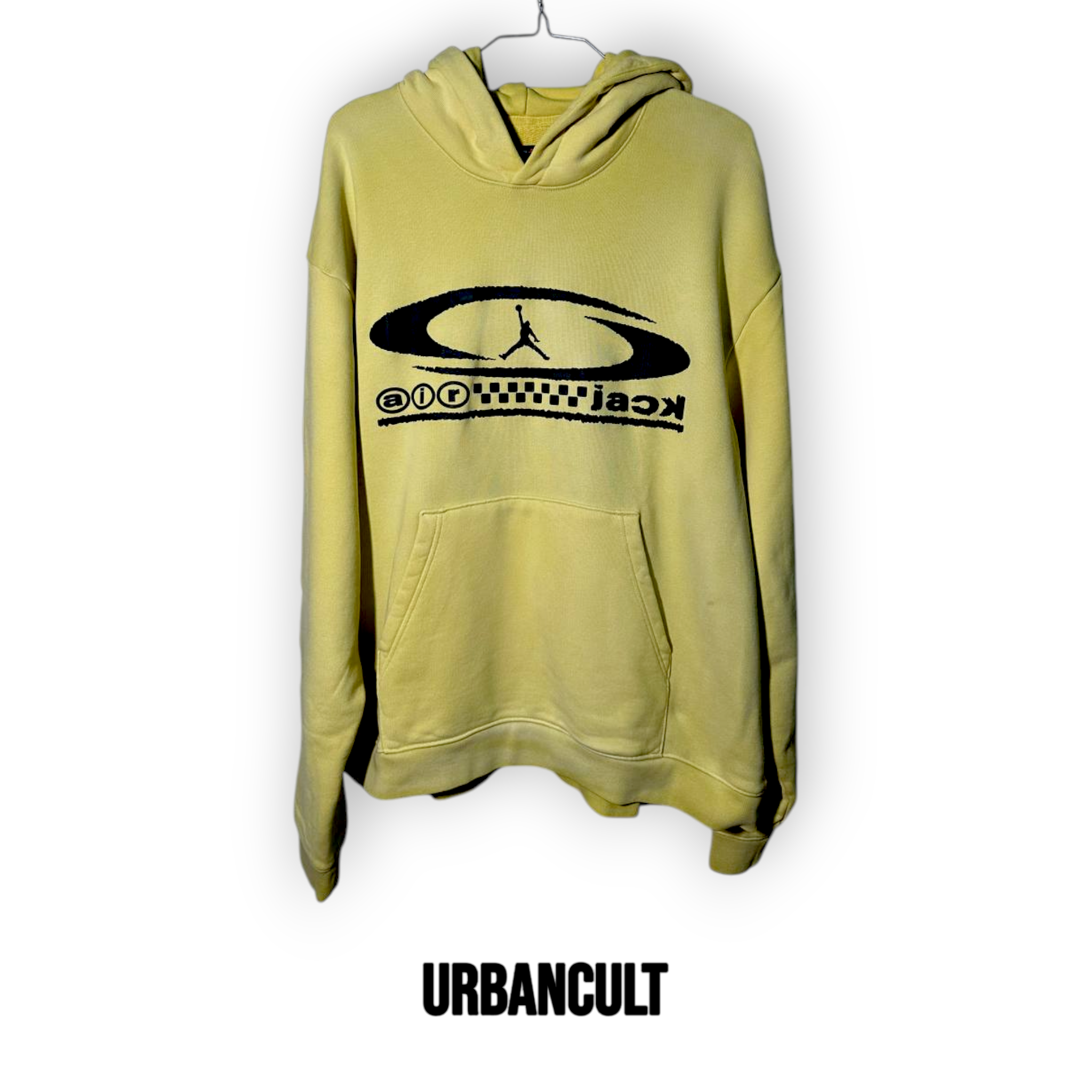 Felpa con Cappuccio Jordan x Travis Scott Pullover - Yellow Senape - Urban Cult