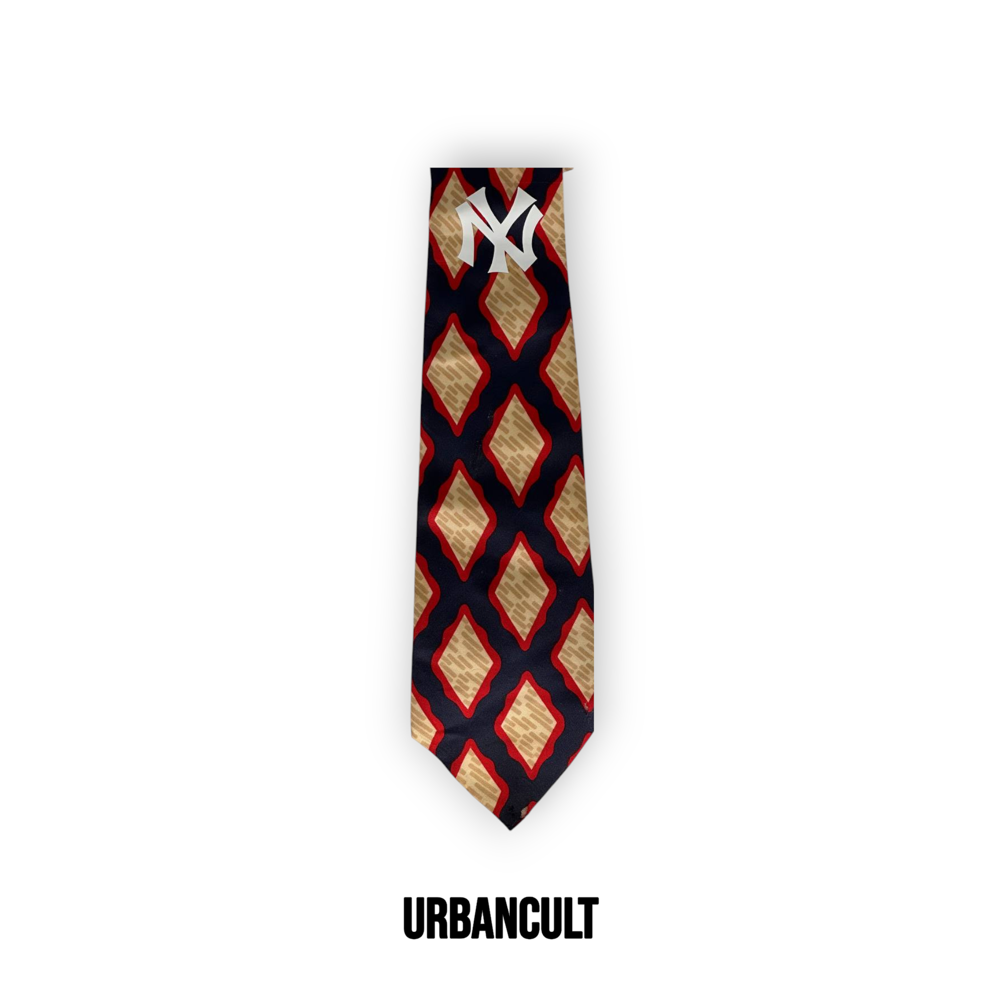 Cravatta Vintage Custom "New Era" Fantasia Rombi - Blu/Giallo/rosso - Urban Cult