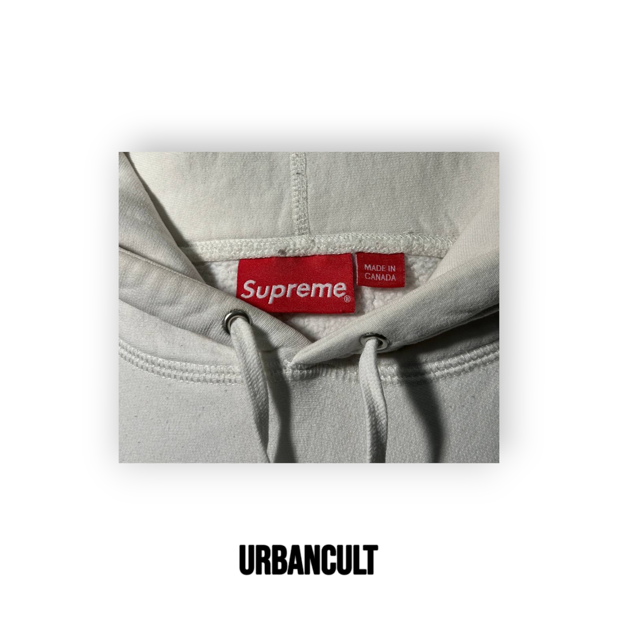 Supreme Embossed Box Logo Hoodie - Bianca - Urban Cult