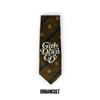 Cravatta Vintage Custom "Girls Don't Cry" Fantasia Stemmi Reali - Marrone - Urban Cult