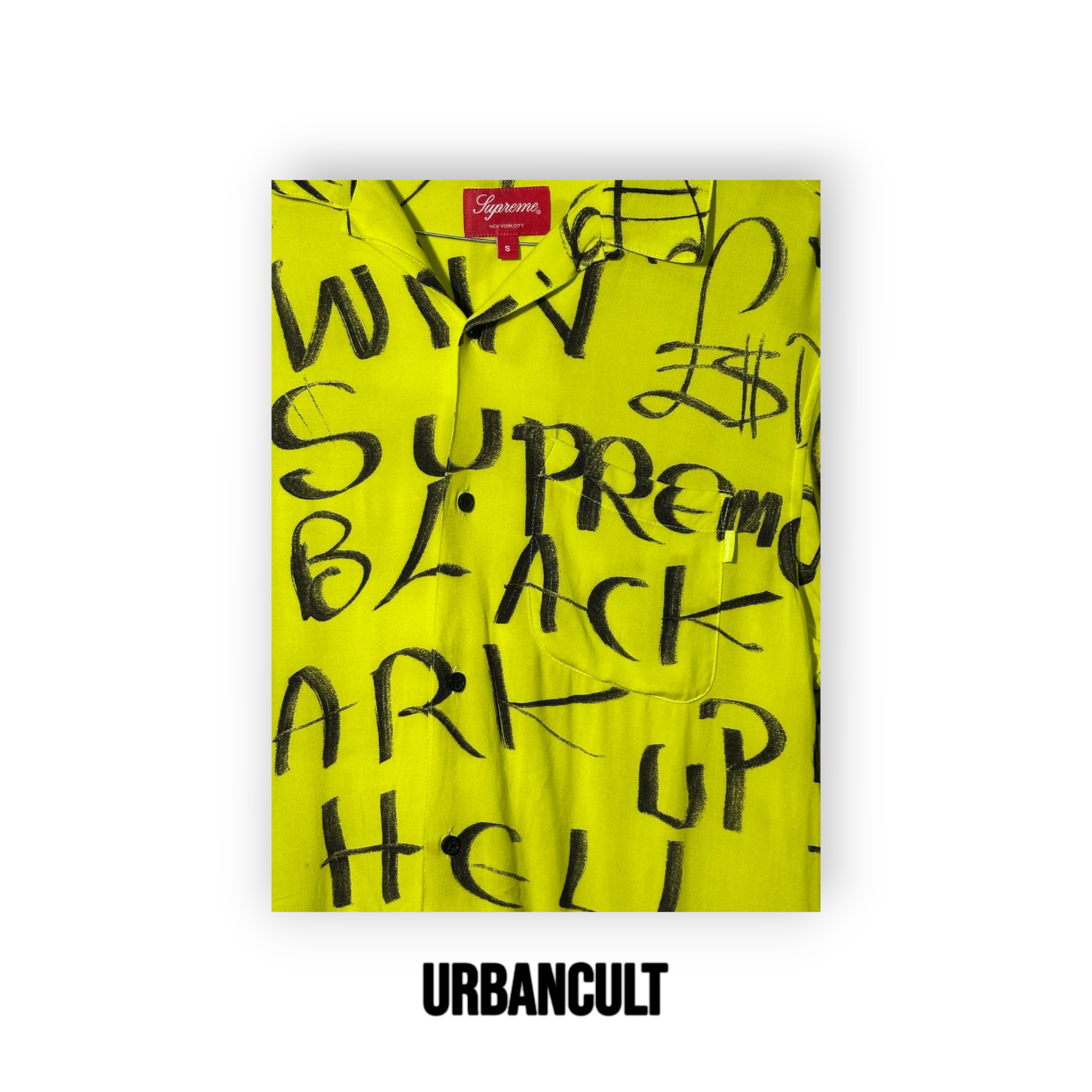 Supreme Black Ark Rayon Camicia - Giallo Fluo - Urban Cult