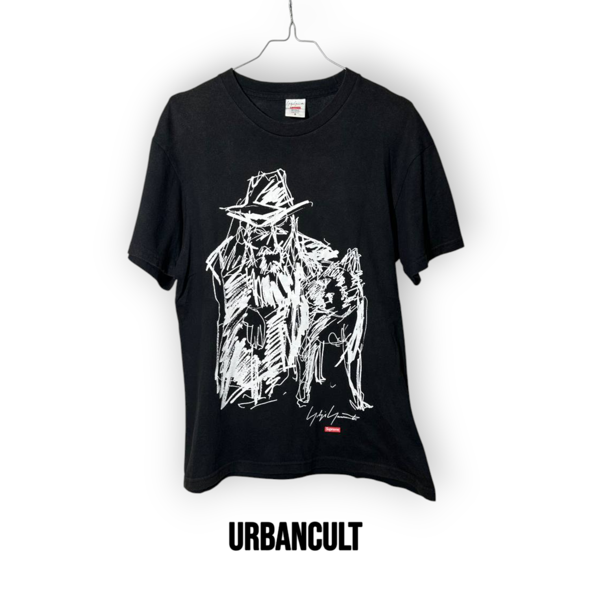 Supreme x Yohji Yamamoto Scribble Portrait T-shirt - Nero - Urban Cult