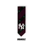 Cravatta Vintage Custom "New Era" fantasia palme - Vino/Nero - Urban Cult