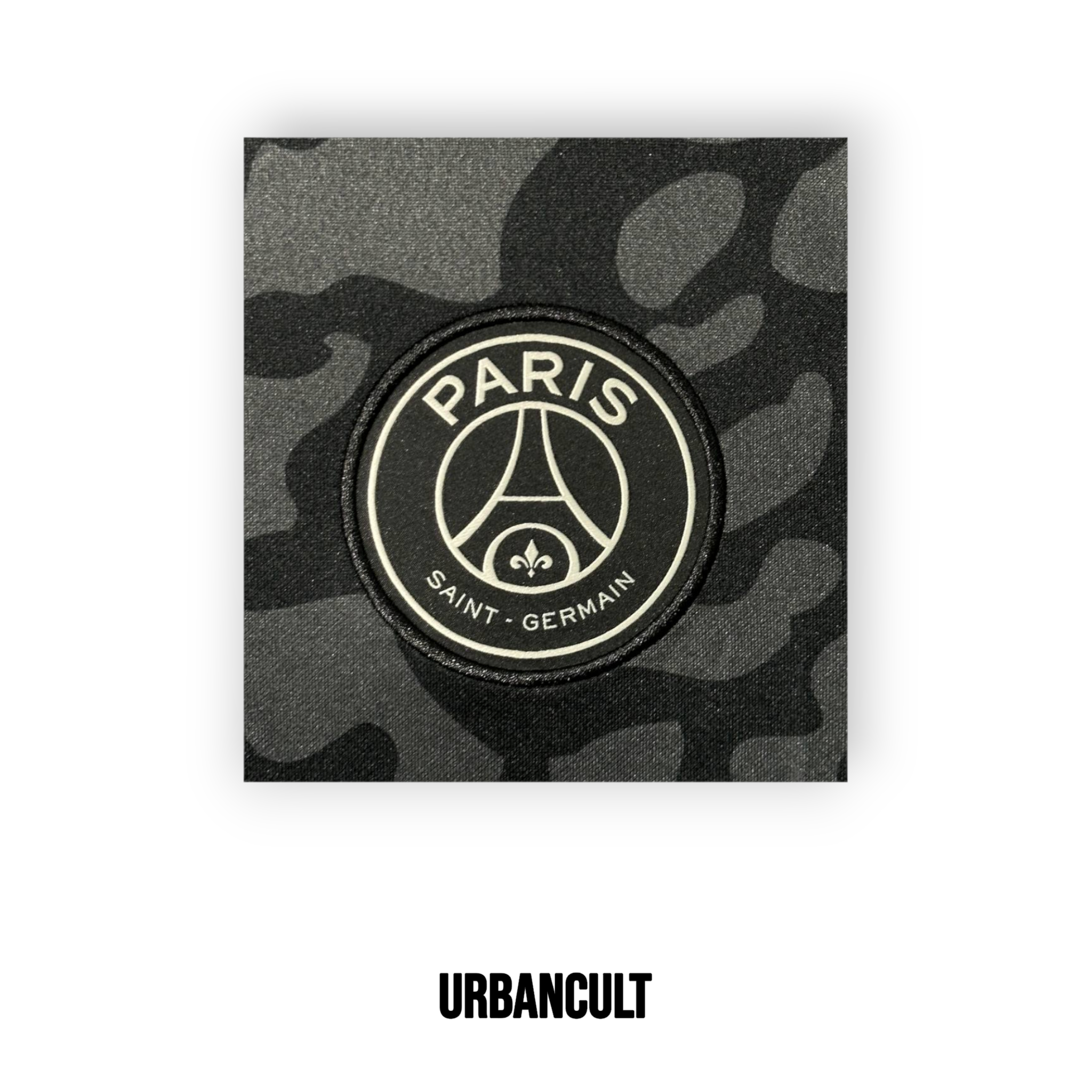 Maglia Ufficiale Jordan PSG (Paris Saint-Germain) 2023/2024 - Nero Grigio Camo "Elephant Print" - Urban Cult