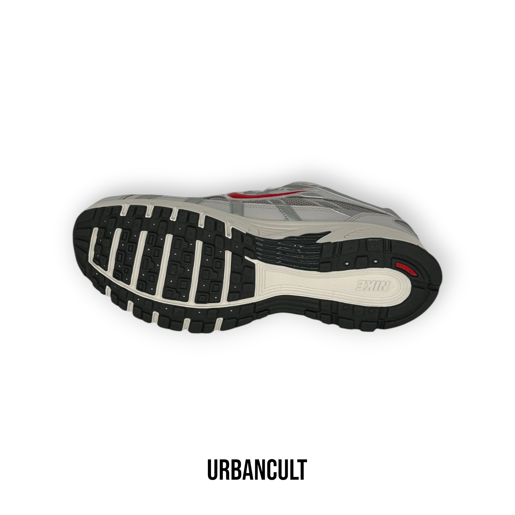 Nike P-6000 Bianche e Rosse "College Grey/Fire Red" - Urban Cult