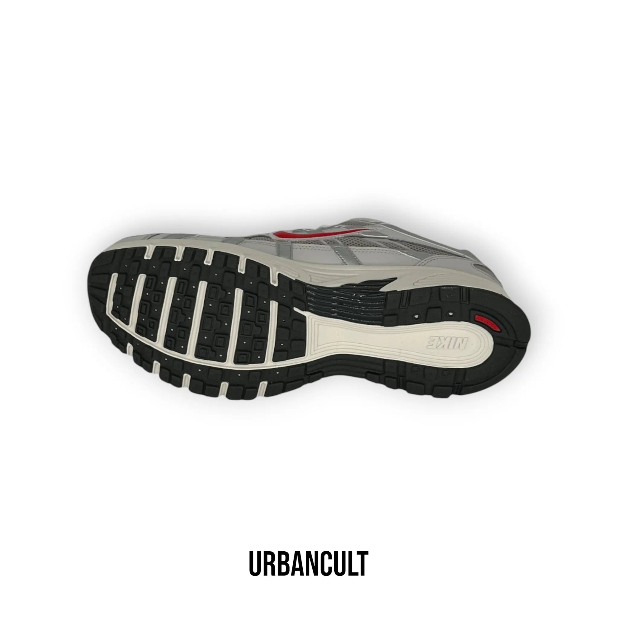 Nike P-6000 Bianche e Rosse "College Grey/Fire Red" - Urban Cult