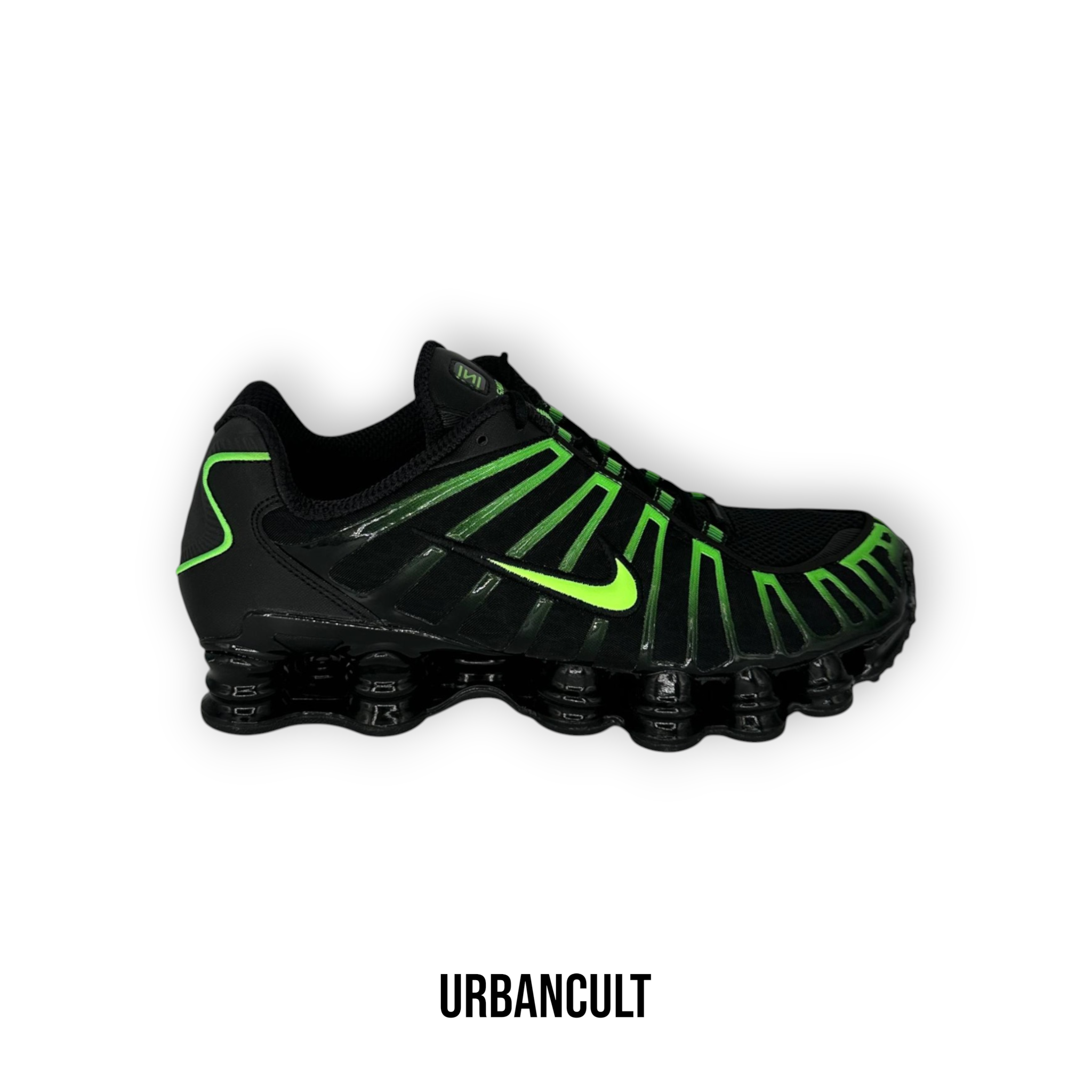 Nike Shox TL  Nere e Verdi Black Green Strike Neon - Urban Cult
