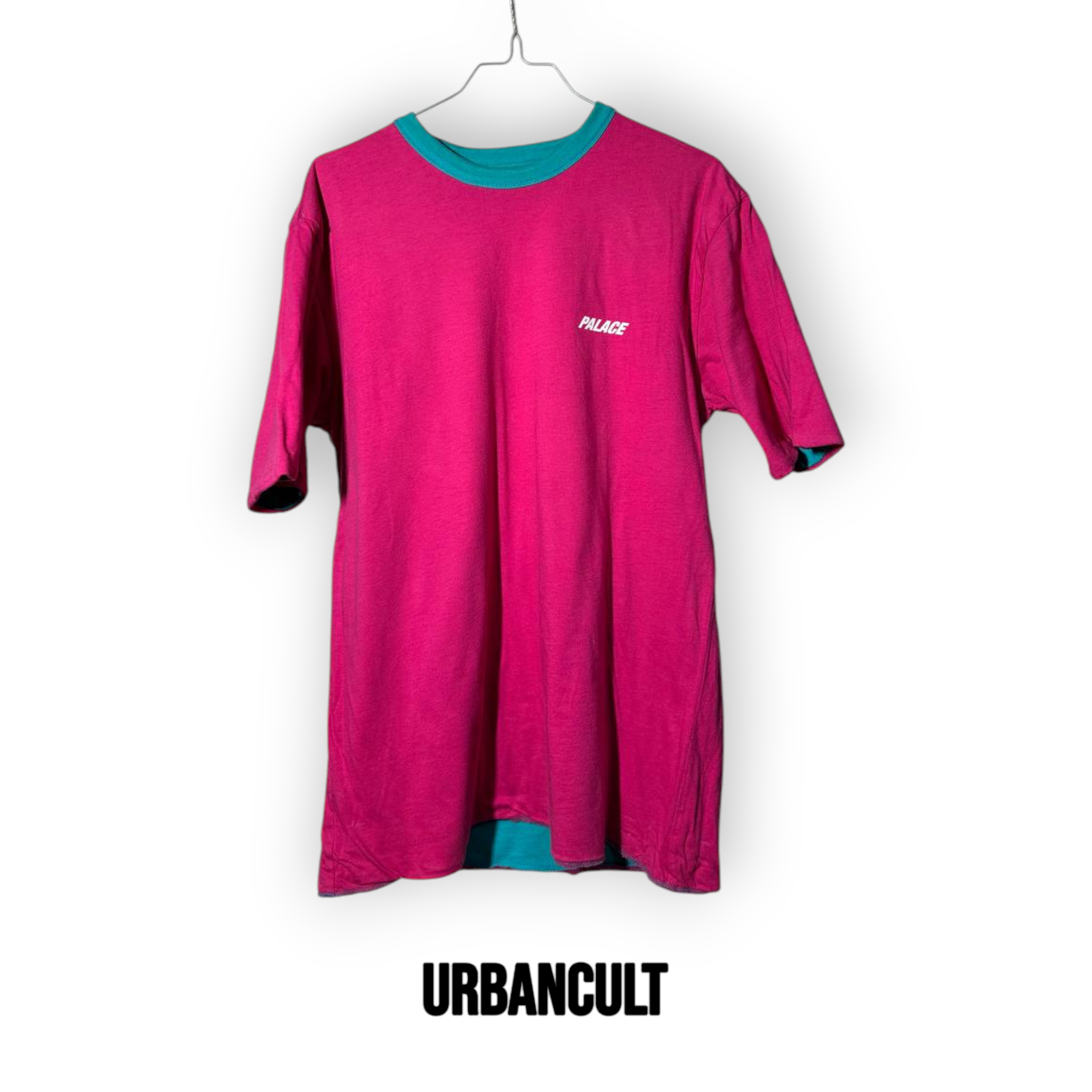 Palace Reverse Double Face T-shirt - Verde Acqua/Magenta - Urban Cult