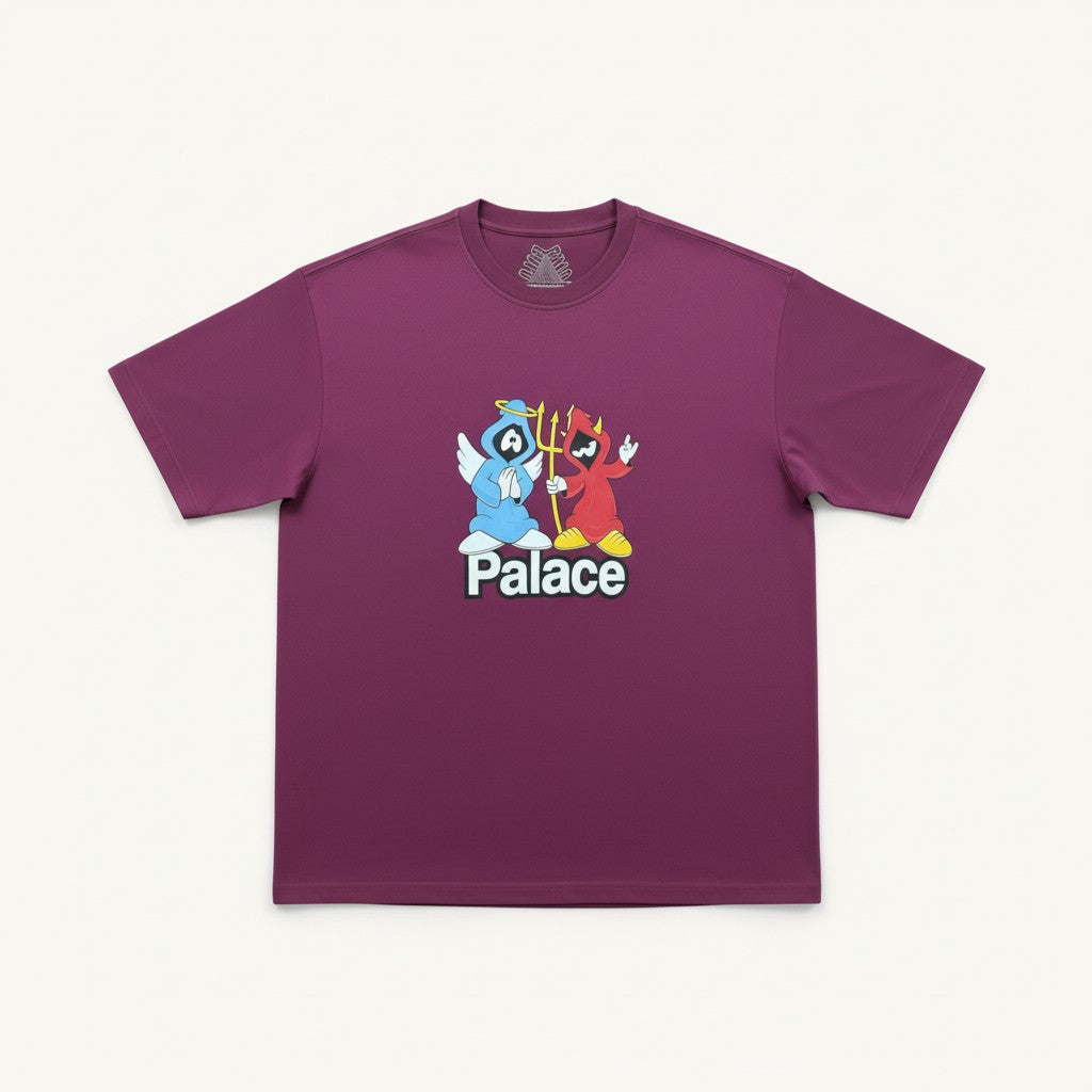 T-shirt Palace 'Right And Wrong' - Burgundy