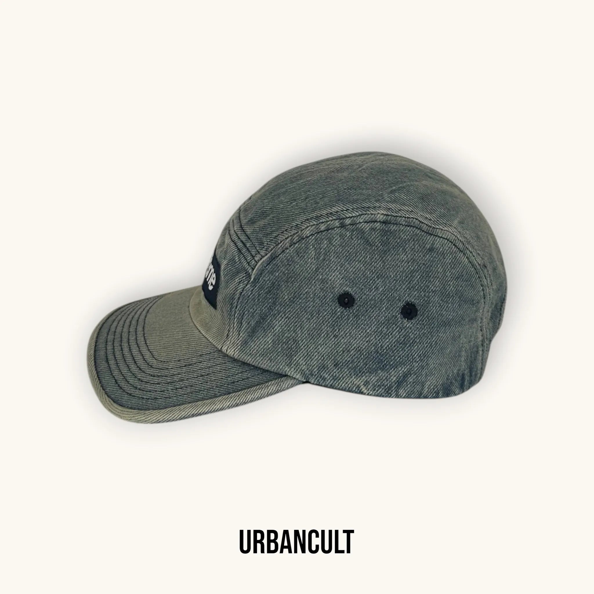 Supreme 5 Panels Denim Cap - Washed Denim