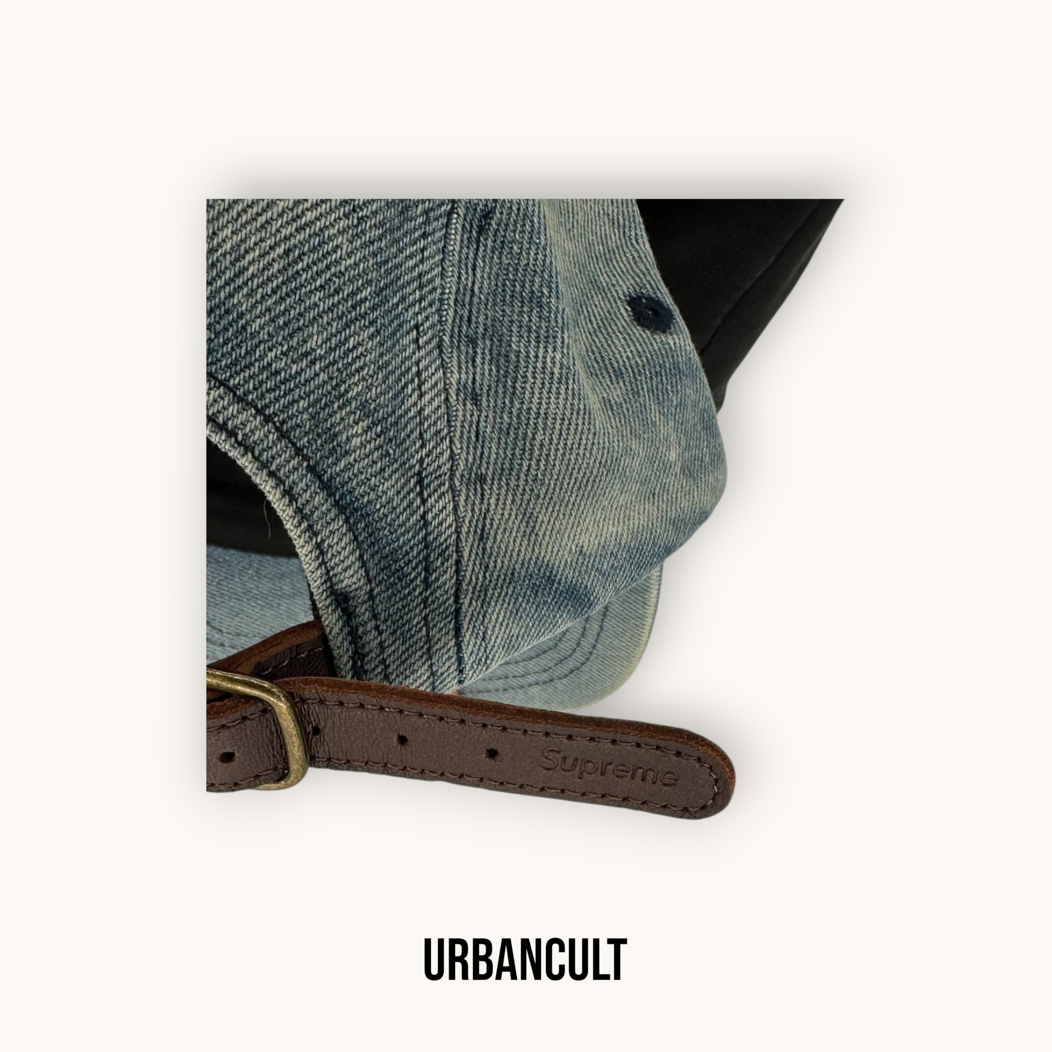 Supreme 5 Panels Denim Cap - Washed Denim