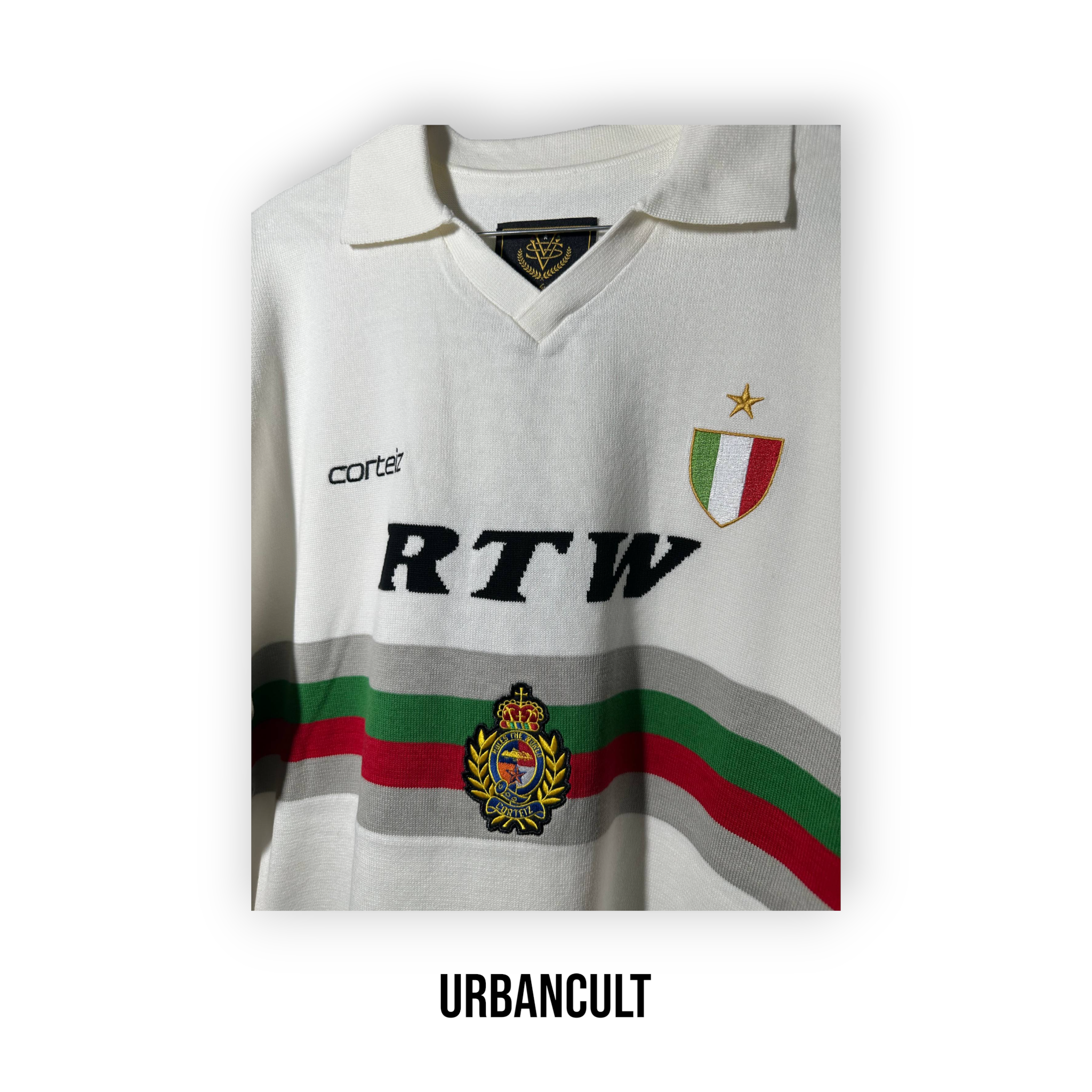 Corteiz 'Serie A' Knit Jersey - White - Urban Cult