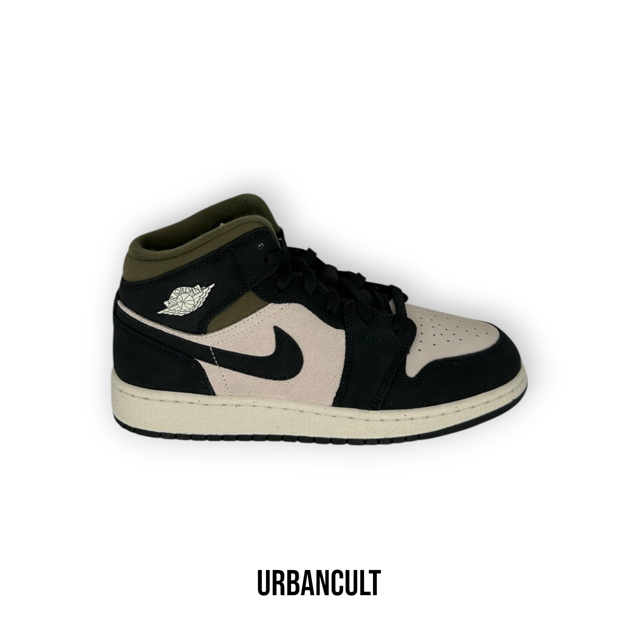 Air Jordan 1 Mid SE Marrone, Verde Oliva "Light Orewood Brown" - Urban Cult