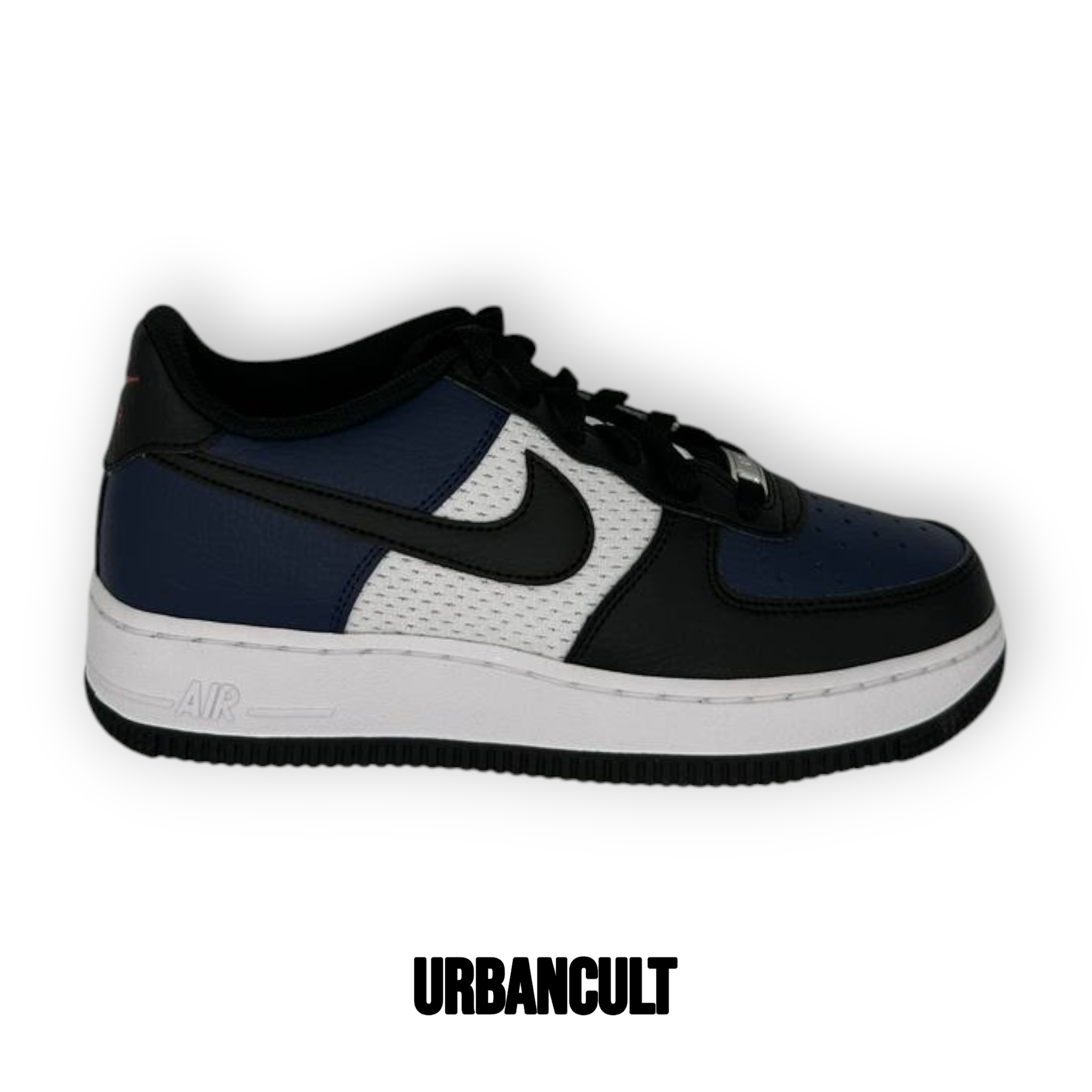 Nike Air Force 1 Low (GS) - Navy Blue / Black / White - Urban Cult