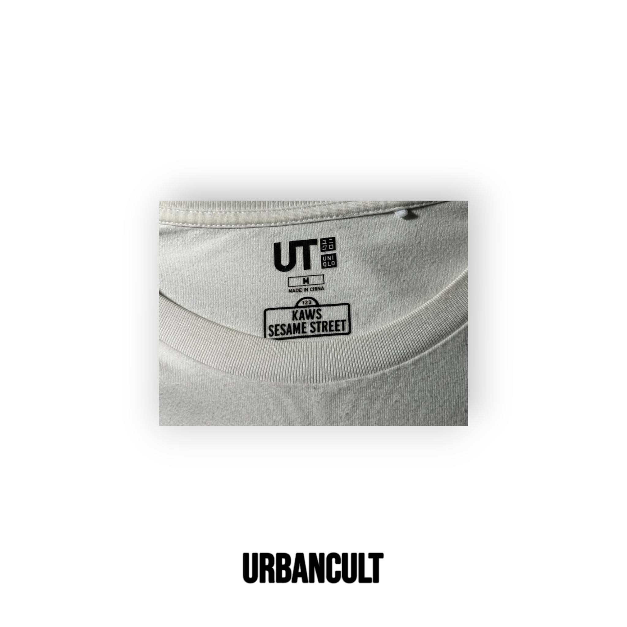 KAWS x Uniqlo Sesame Street Companion Outline T-shirt - Bianco - Urban Cult