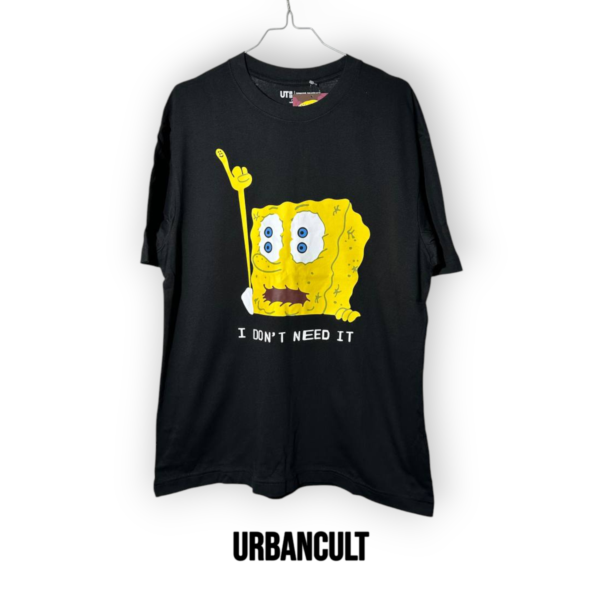 T-Shirt Uniqlo x CPFM SpongeBob "I Don't Need It" - Nera - Urban Cult