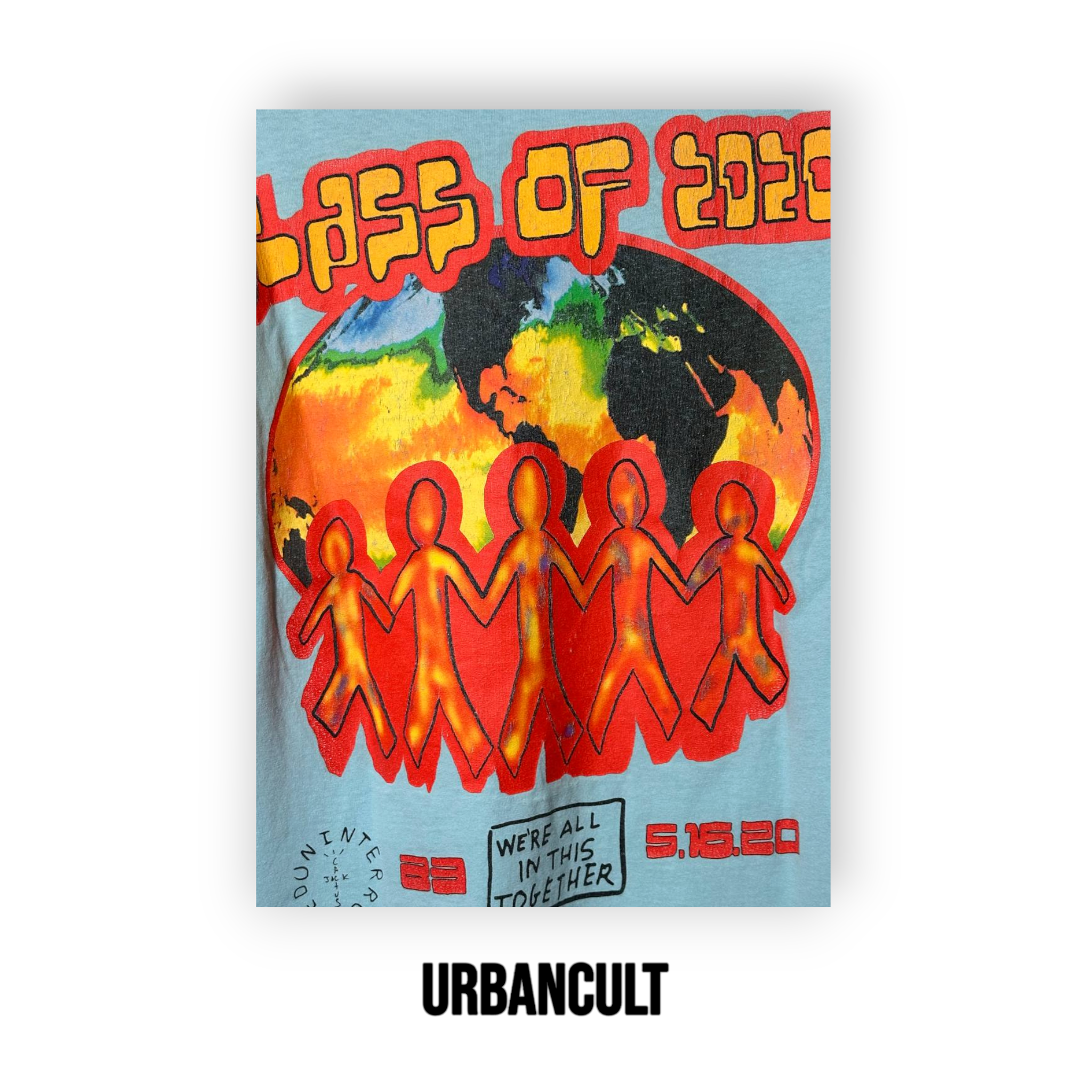 Travis Scott Cactus Jack C/O Uninterrupted Class 2020 T-shirt - Azzurra - Urban Cult