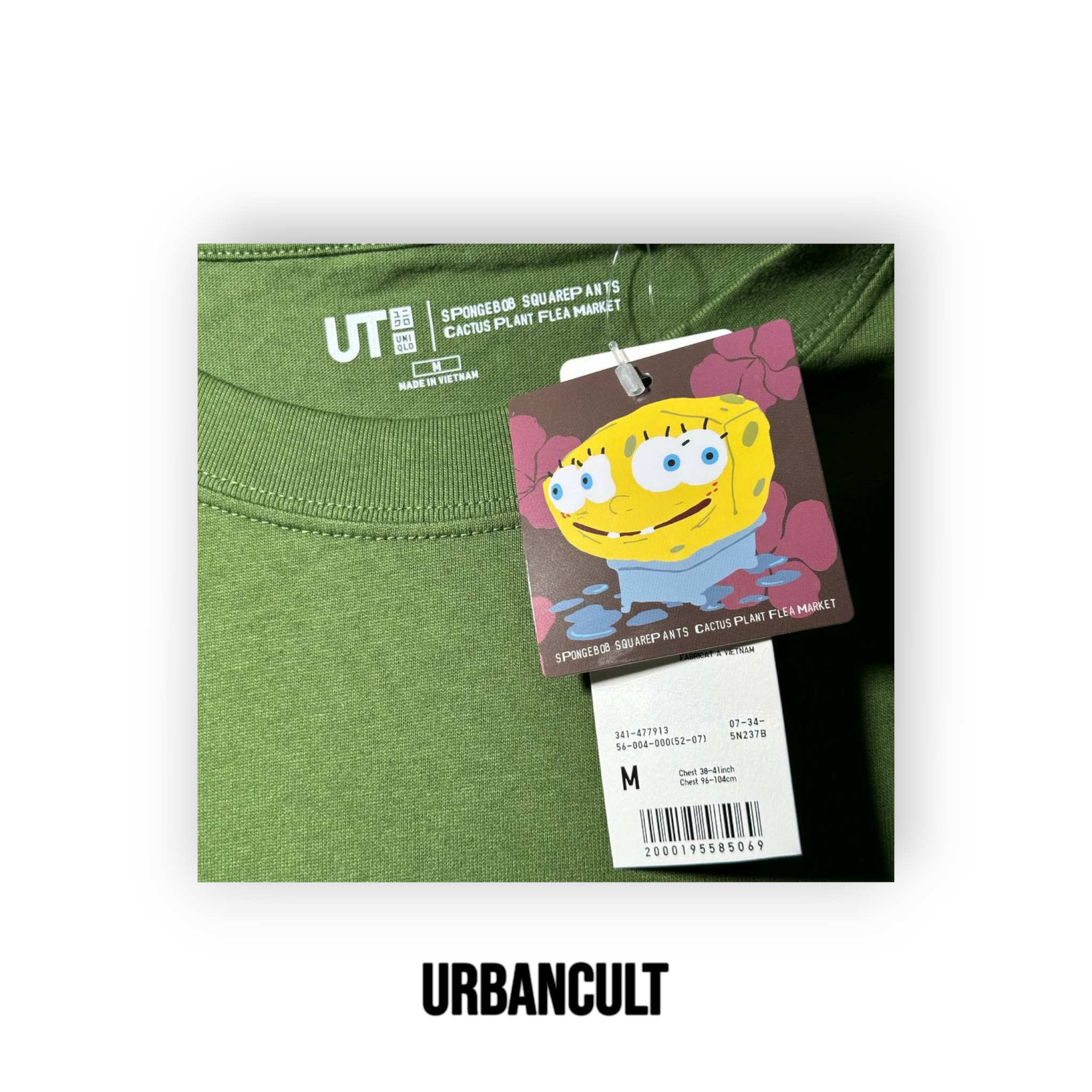 T-Shirt Uniqlo x CPFM SpongeBob "Dollar" - Verde Oliva - Urban Cult