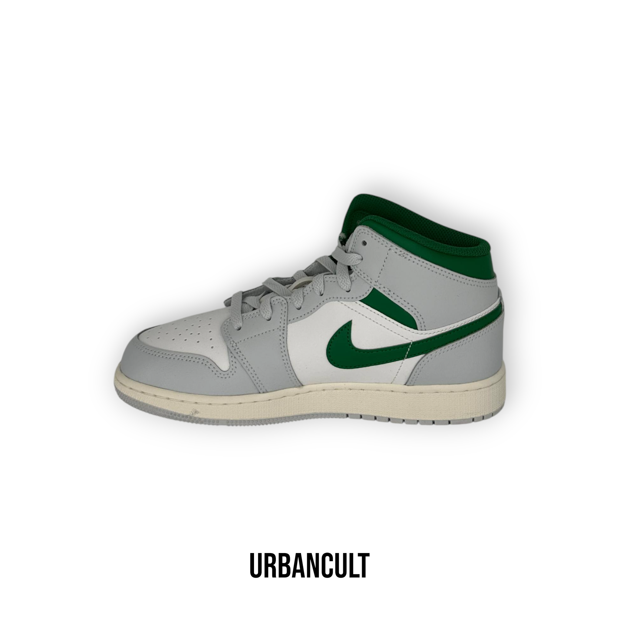 Jordan 1 Mid 'White Pure Platinum Pine Green' - Urban Cult