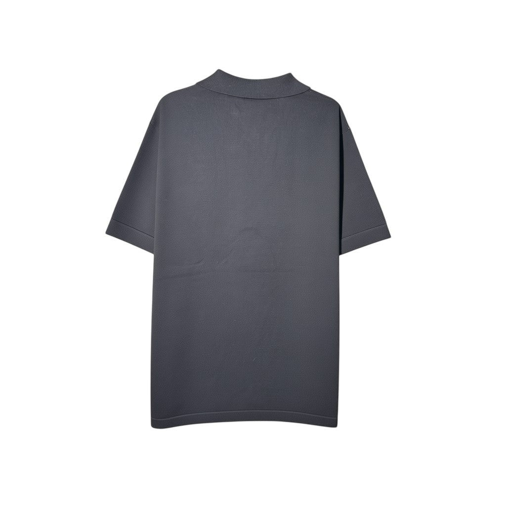 Urban Cult black knit polo shirt with Italian flag detail on the side, size L.