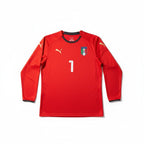 Maglia Portiere Italia (Buffon #1) Maniche Lunghe - Rossa - Urban Cult