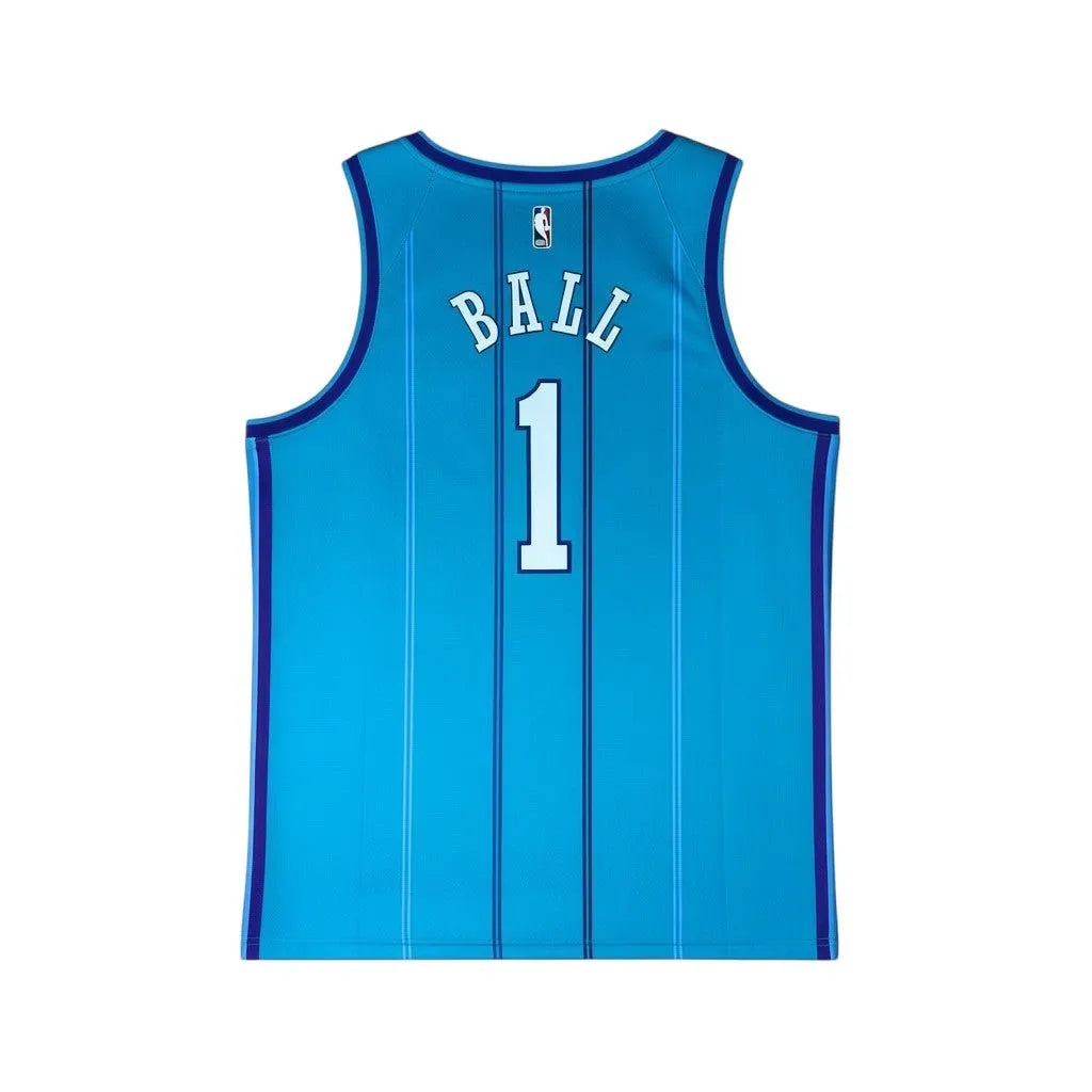Urban Cult NBA Charlotte Hornets LaMelo Ball 1 blu/verde maglia da basket da uomo, taglia XXL