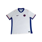 Urban Cult Chelsea FC 2024/2025 Away Jersey in white with blue and red trim. Nike logo and club crest visible. Size XL.