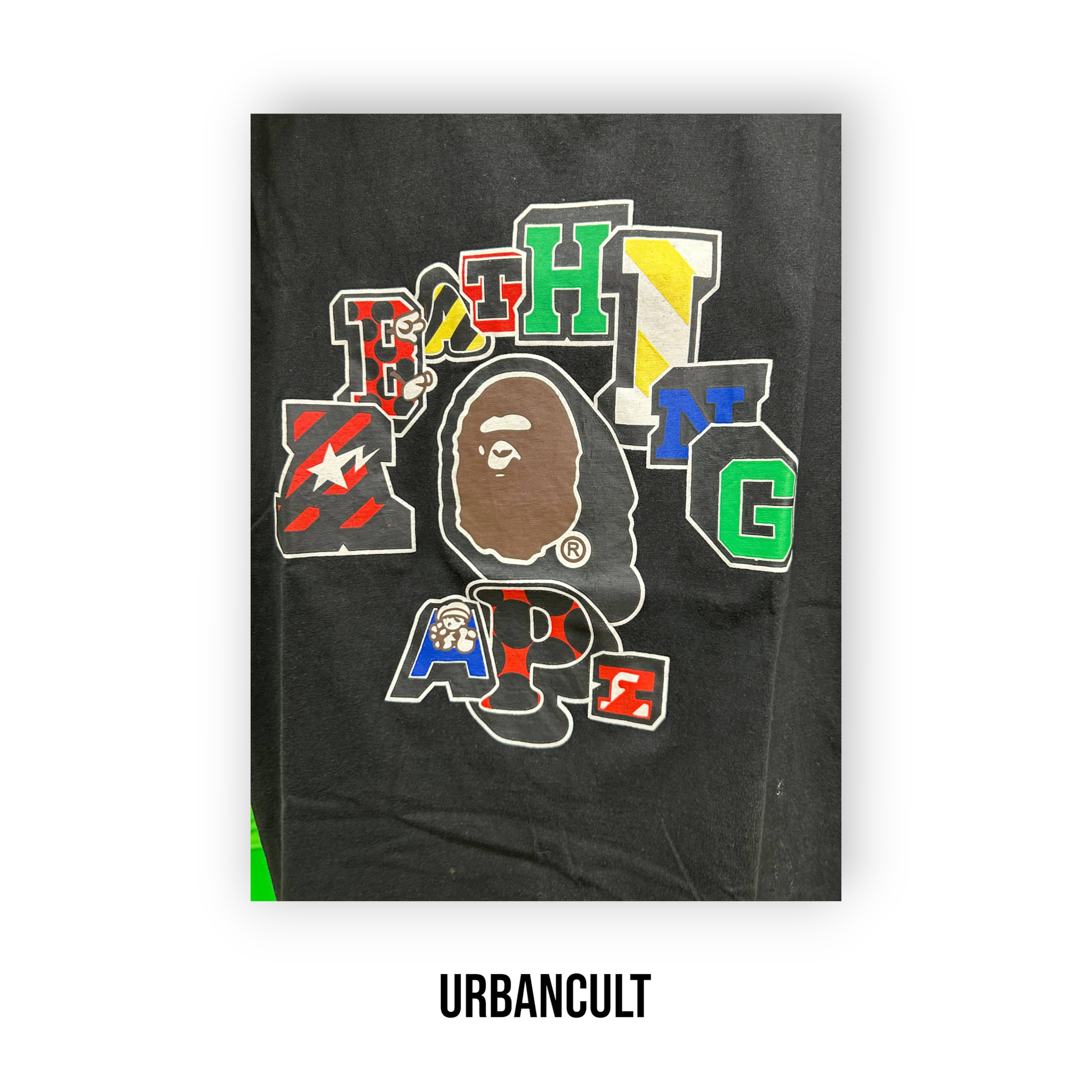 T-shirt Vintage Bape 'Multi-Logo' - Nero