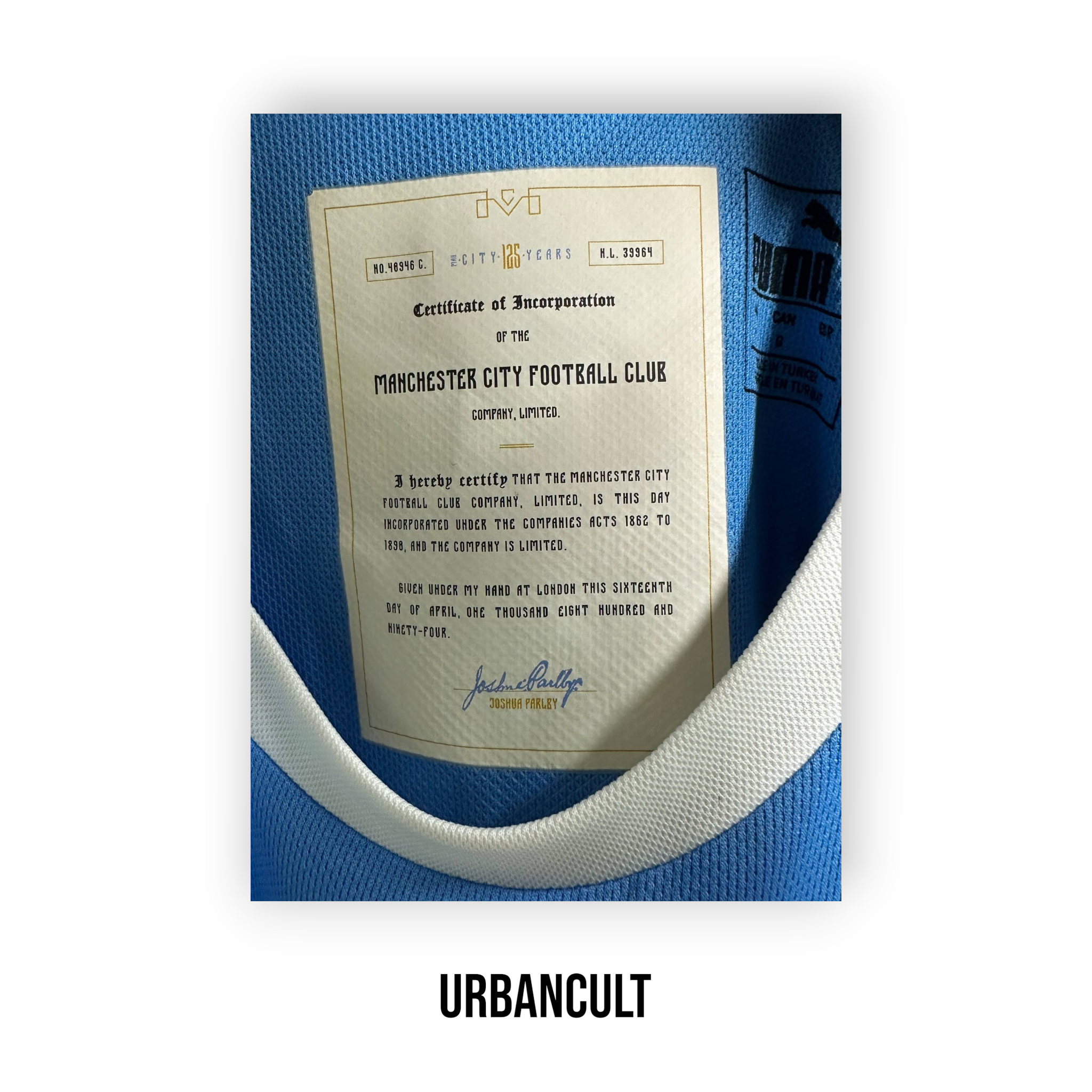 Maglia Manchester City 125° Anniversario - Sterling 7