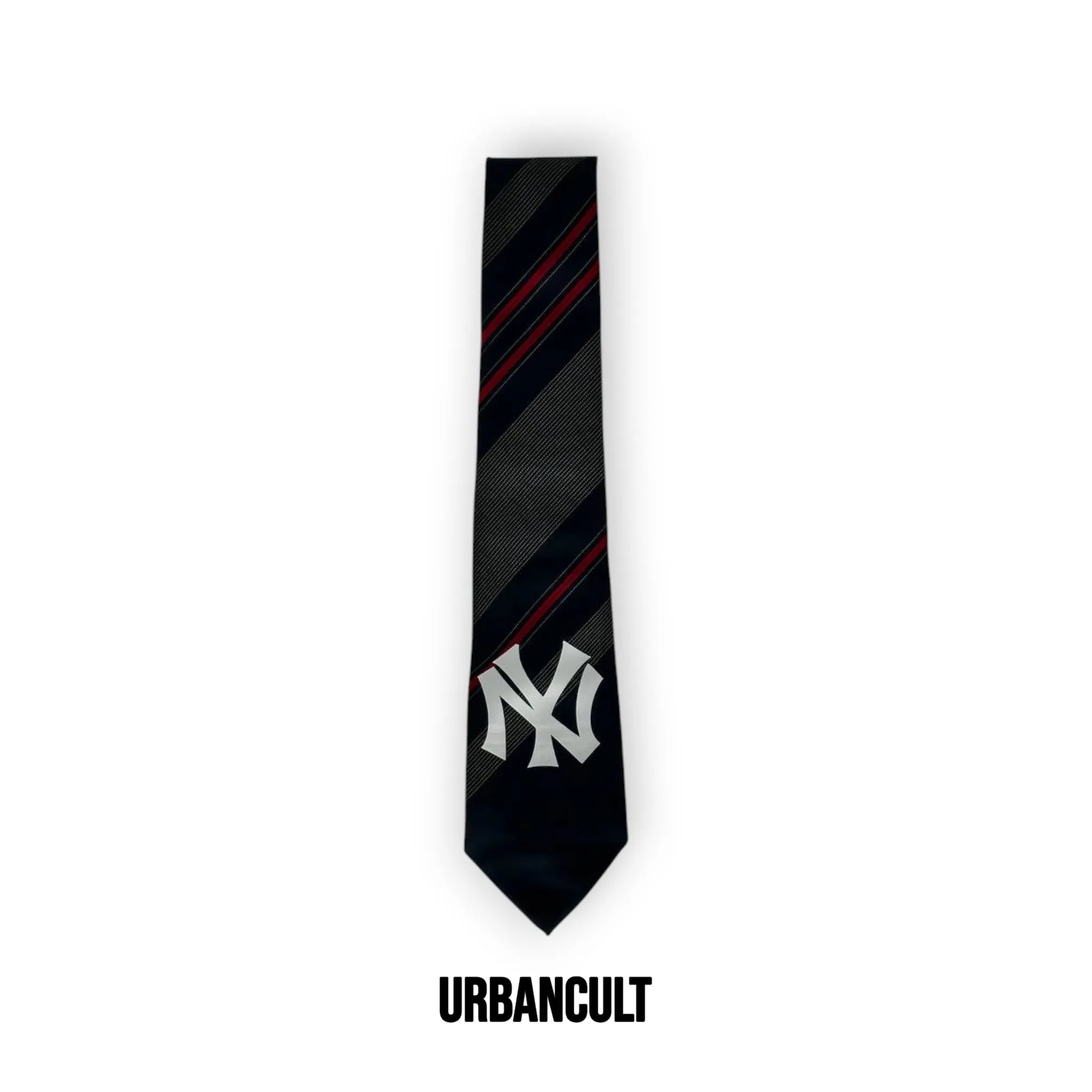 Cravatta Vintage Custom "New Era" fantasia a righe Blu/Rosse - Urban Cult