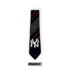 Cravatta Vintage Custom "New Era" fantasia a righe Blu/Rosse - Urban Cult