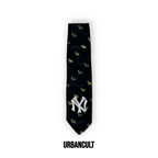 Cravatta Vintage Custom "New Era" fantasia cane scottie dorato - Blu - Urban Cult