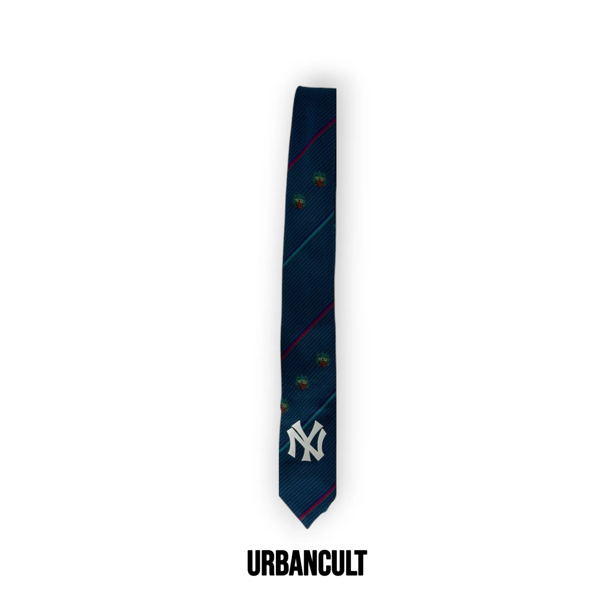 Cravatta Vintage Custom "New Era" fantasia jacquard rombi - Blu - Urban Cult