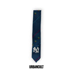 Cravatta Vintage Custom "New Era" fantasia jacquard rombi - Blu - Urban Cult