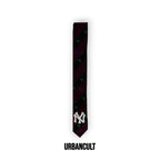 Cravatta Vintage Custom "New Era" fantasia palme - Vino/Nero - Urban Cult