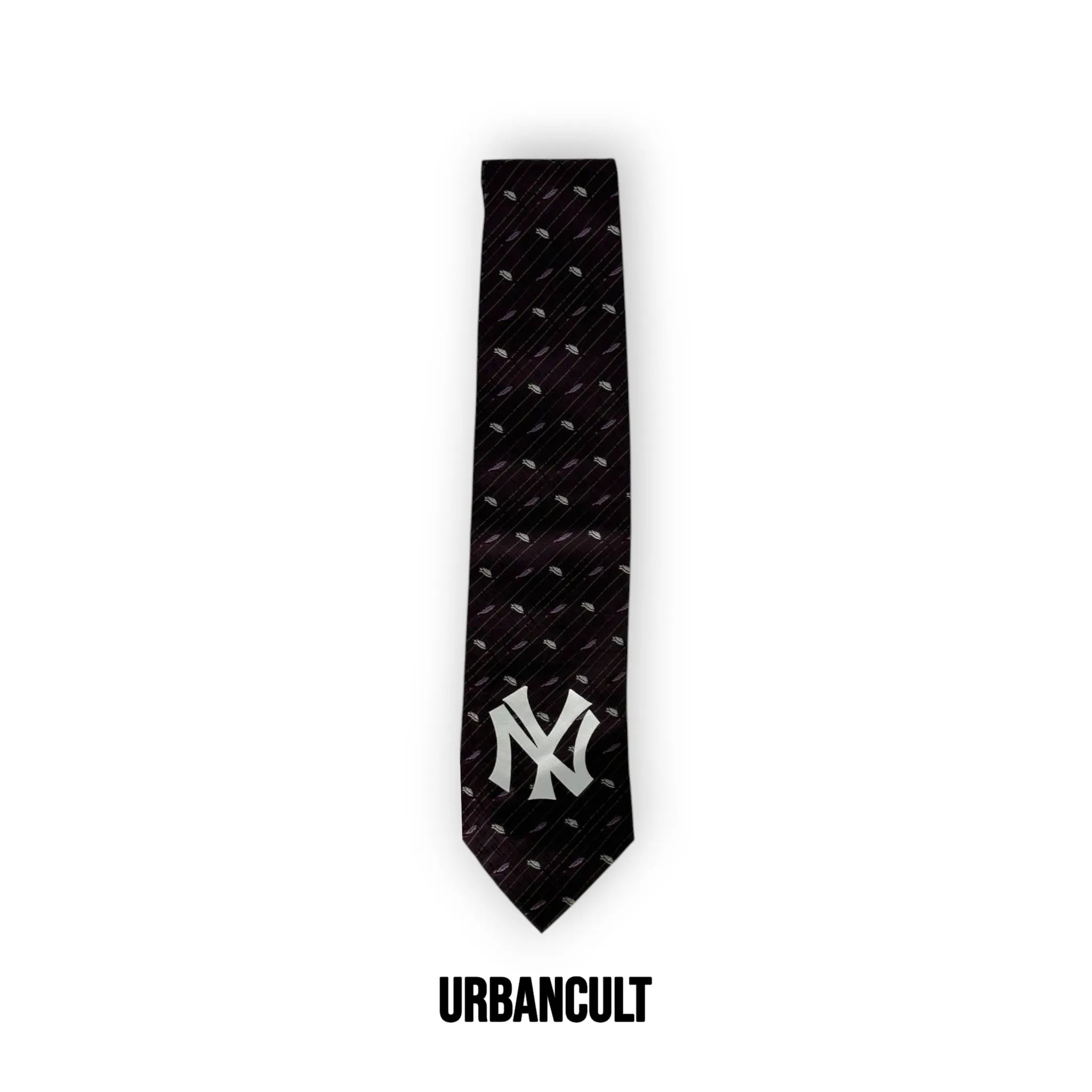 Cravatta Vintage Custom "New Era" Fantasia piume colorate e righe - Urban Cult