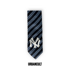 Cravatta Vintage Custom "New Era" Fantasia righe - Blu/Nero - Urban Cult