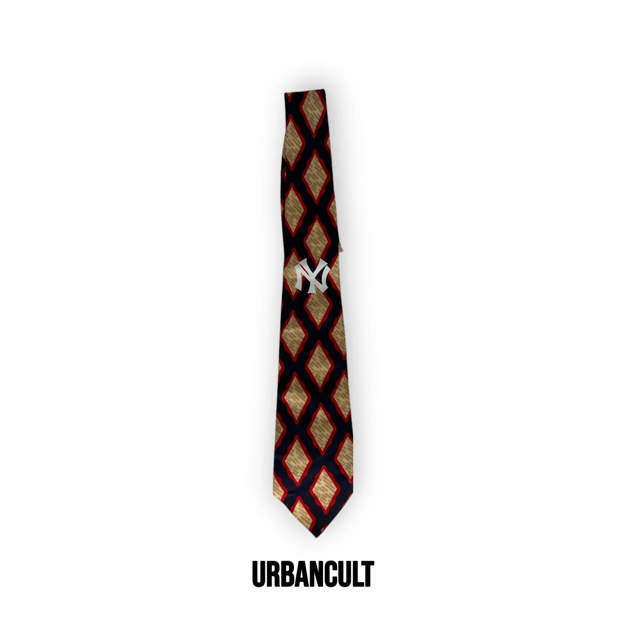 Cravatta Vintage Custom "New Era" Fantasia Rombi - Blu/Giallo/rosso - Urban Cult