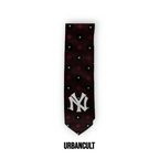Cravatta Vintage Custom "New Era" fantasia rombi e cerchi - Bianco/Rosso/Nero - Urban Cult