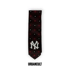 Cravatta Vintage Custom "New Era" fantasia rombi e cerchi - Bianco/Rosso/Nero - Urban Cult